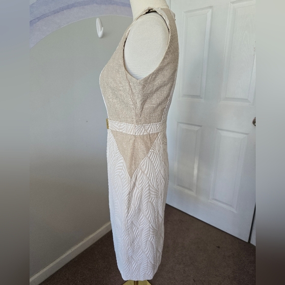 Calvin Klein | Size 6 | Ivory Tan Zebra Print Textured Color Block - Picture 6 of 15